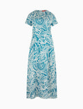 Abito lungo donna viscosa libellula fantasia fiore paisley - Gallo 1927 - Official Online Shop