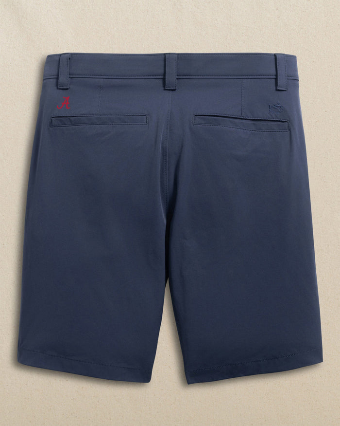 The back view of the Southern Tide Alabama Crimson Tide Birdie 8" Coastal Breeze® Performance Short by Southern Tide - True Navy
