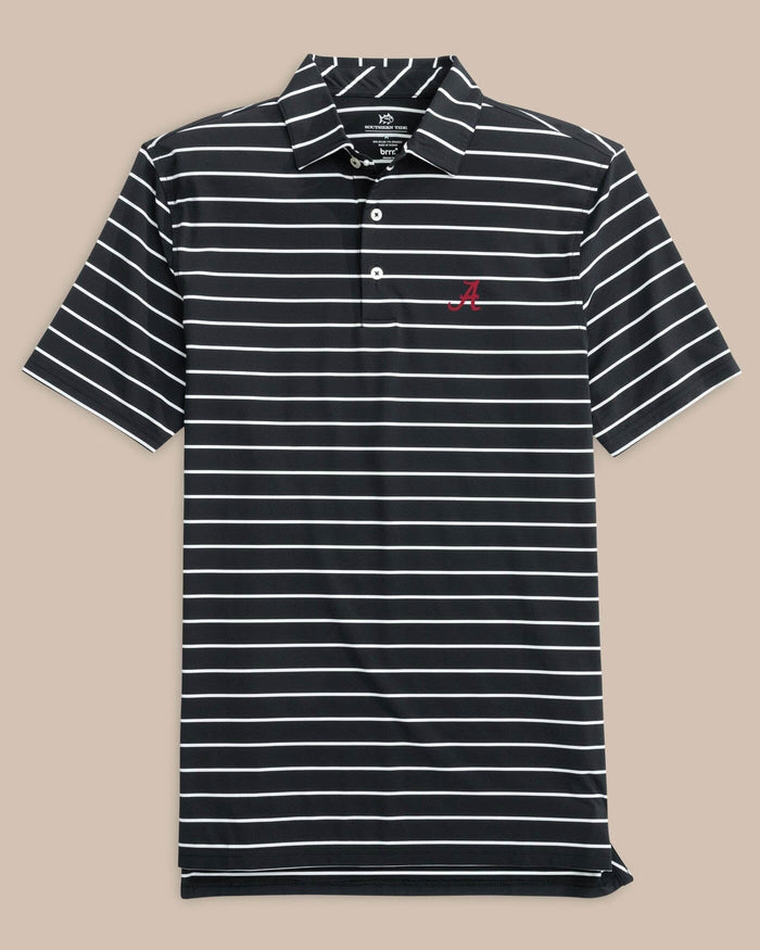 Alabama Crimson Tide brrr°®eeze Desmond Stripe Polo C_Polo Shirts Southern Tide