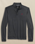The front view of the Southern Tide Alabama Crimson Tide Cruiser ST Geo Printed Quarter Zip by Southern Tide - Caviar Black