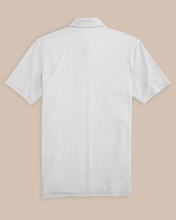 The back view of the Alabama Driver Spacedye Polo Shirt by Southern Tide - Slate Grey