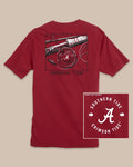 The back view of the Alabama Crimson Tide Gameday Fly Reel T-Shirt by Southern Tide - Crimson