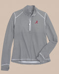Alabama Crimson Tide Women's Striped Runaround Quarter Zip C_Outerwear Southern Tide Black XS