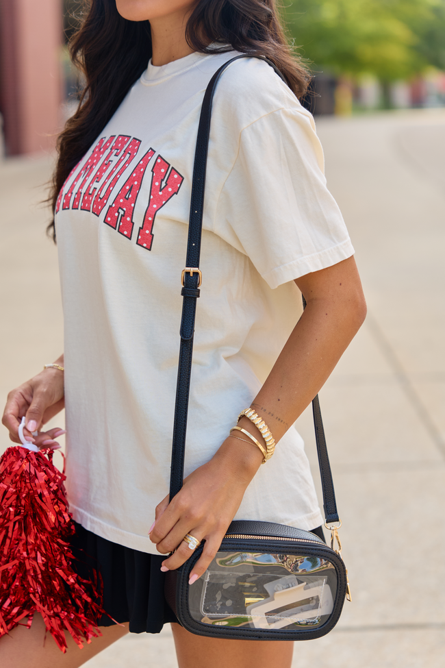 All Access Clear Black Crossbody Bag