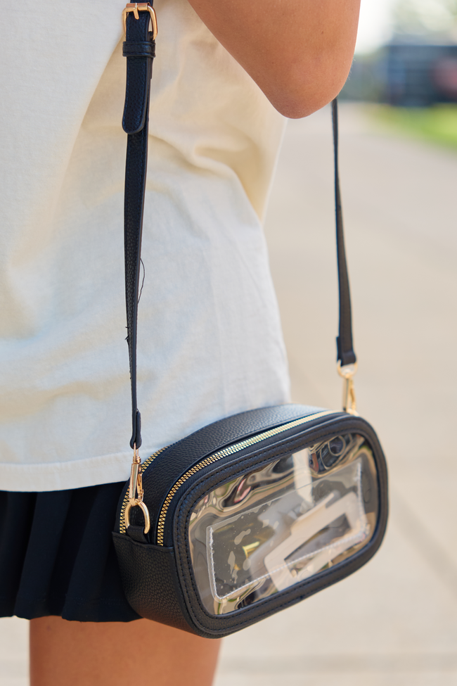 All Access Clear Black Crossbody Bag
