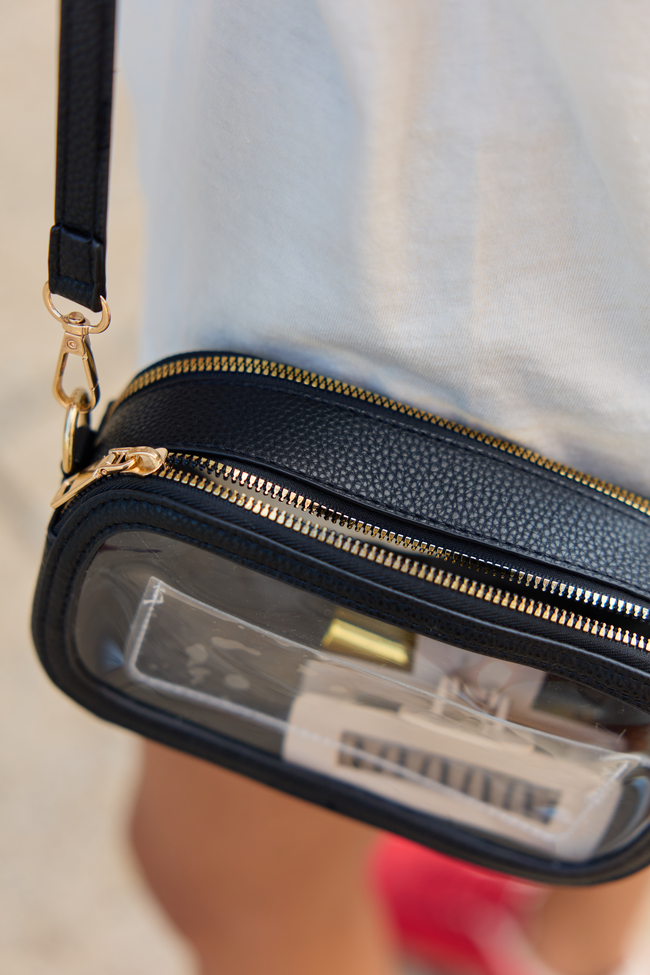 All Access Clear Black Crossbody Bag