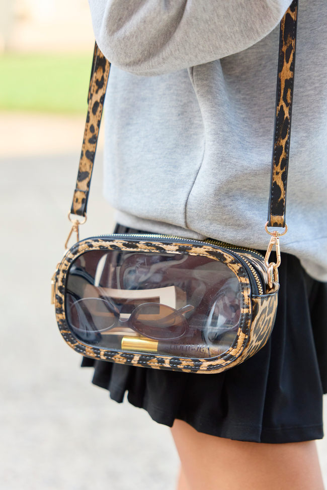 All Access Clear Leopard Crossbody Bag