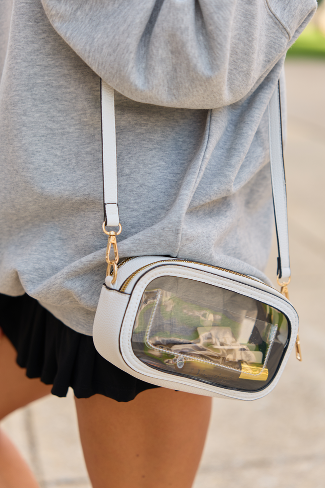 All Access Clear White Crossbody Bag