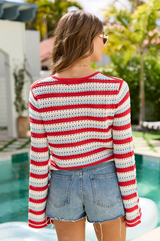 All American Tie Front Sweater FINAL SALE
