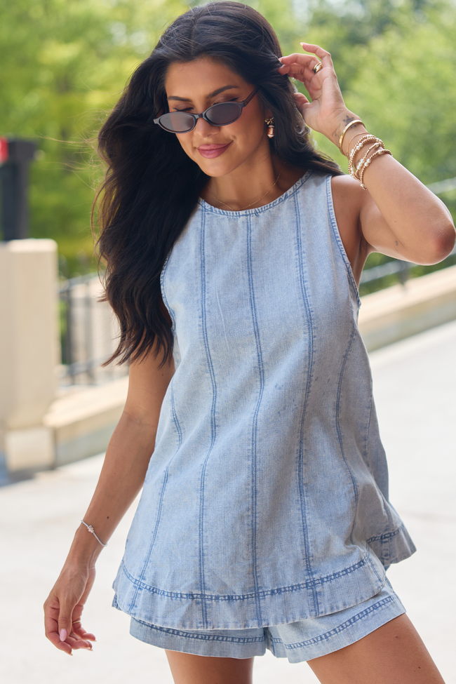 All Or Nothing Light Denim Set