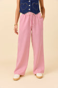 Amanda Pink Textured Striped Pants FINAL SALE