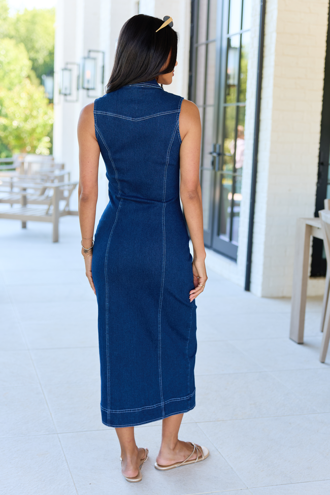 Amira Denim Midi Dress FINAL SALE