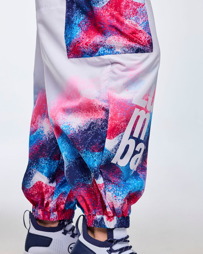 White/Blue # Apres Zumba Baggy Parachute Cargo Pants