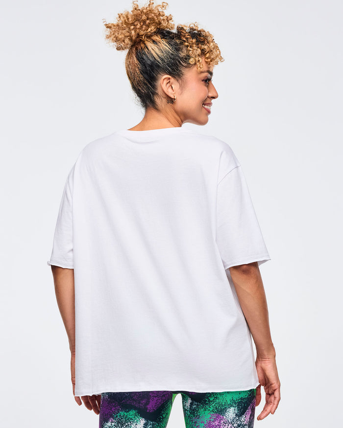 Wear It Out White # Apres Zumba Boxy Top