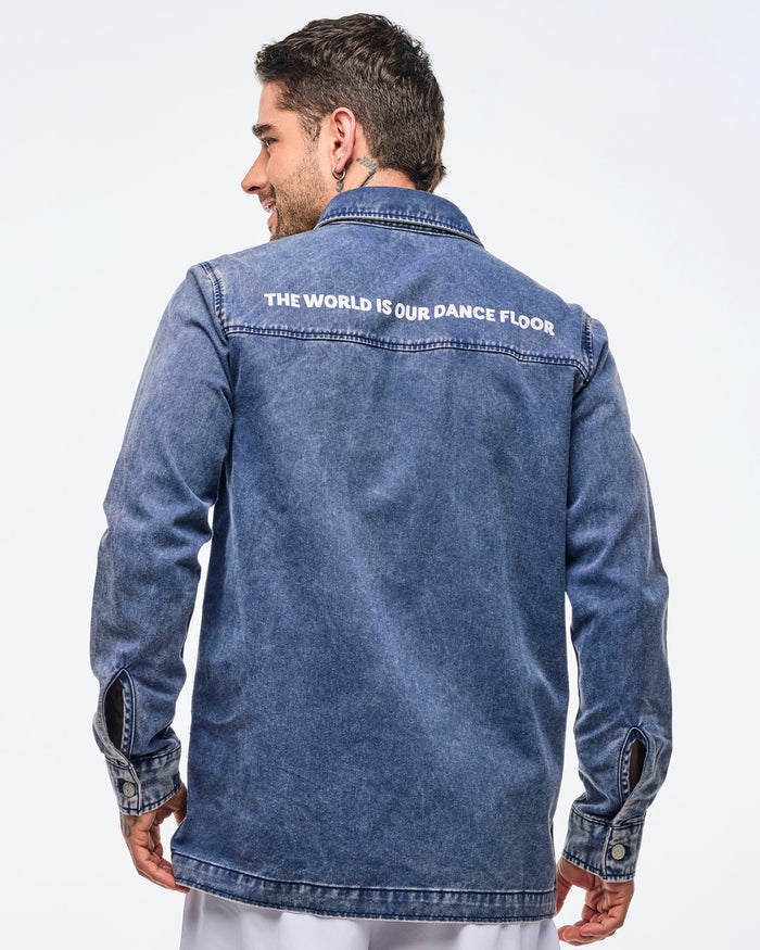 Soft Navy # Apres Zumba Button-Up Shacket