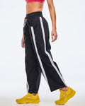 Bold Black # Apres Zumba High Rise Crop Track Pants