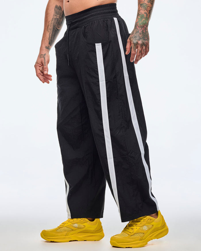 Bold Black # Apres Zumba High Rise Crop Track Pants