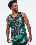 Black/Green # Apres Zumba Men's Basketball Tank