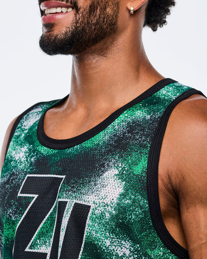 Black/Green # Apres Zumba Men's Basketball Tank