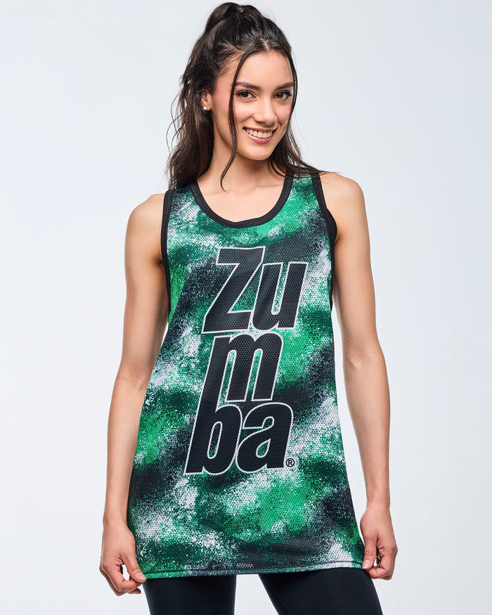 Black/Green # Apres Zumba Men's Basketball Tank