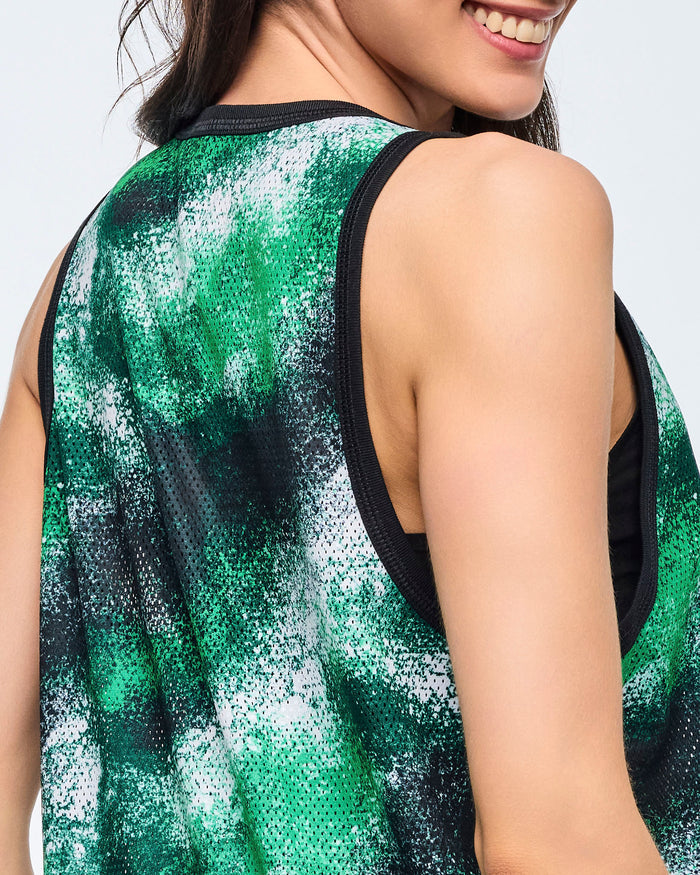Black/Green # Apres Zumba Men's Basketball Tank