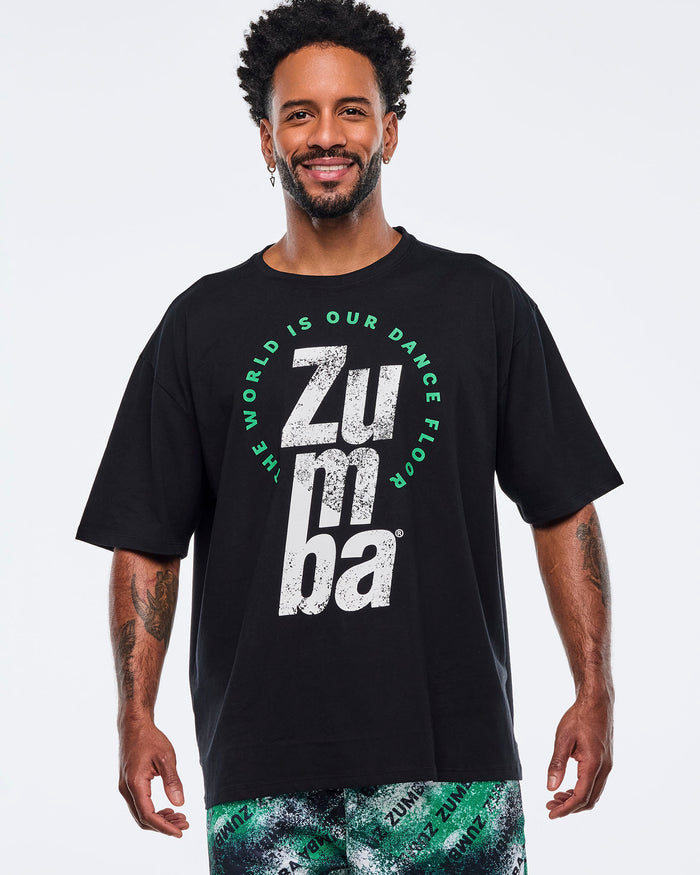 Bold Black # Apres Zumba Men's Crew Neck Tee