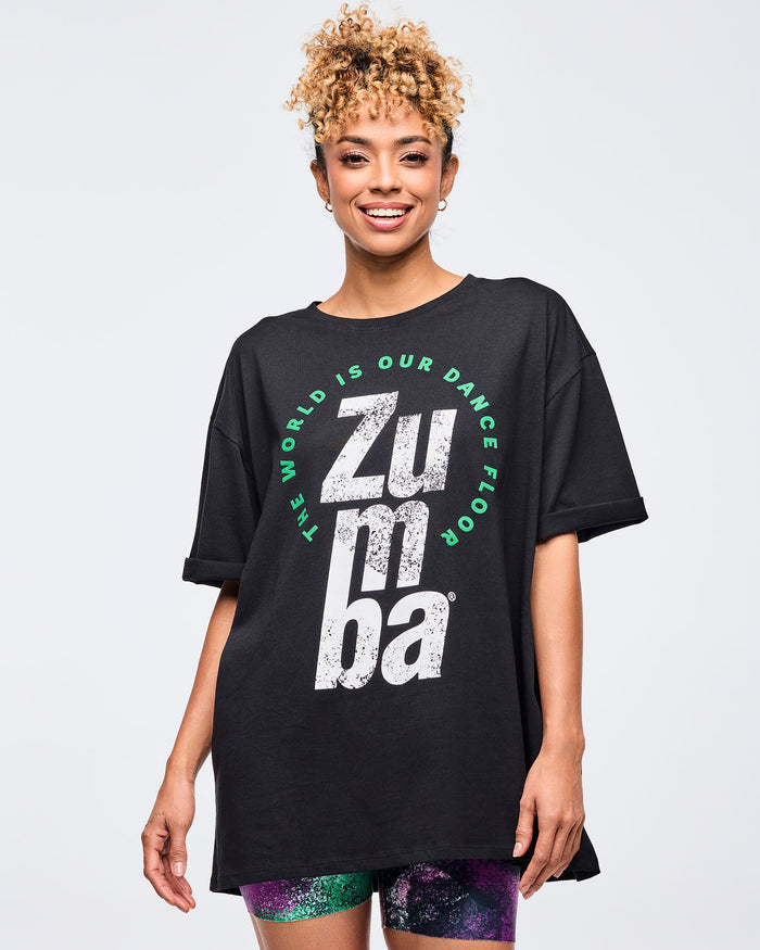 Bold Black # Apres Zumba Men's Crew Neck Tee
