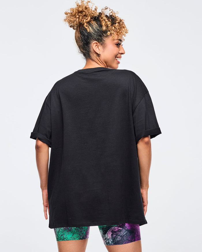 Bold Black # Apres Zumba Men's Crew Neck Tee