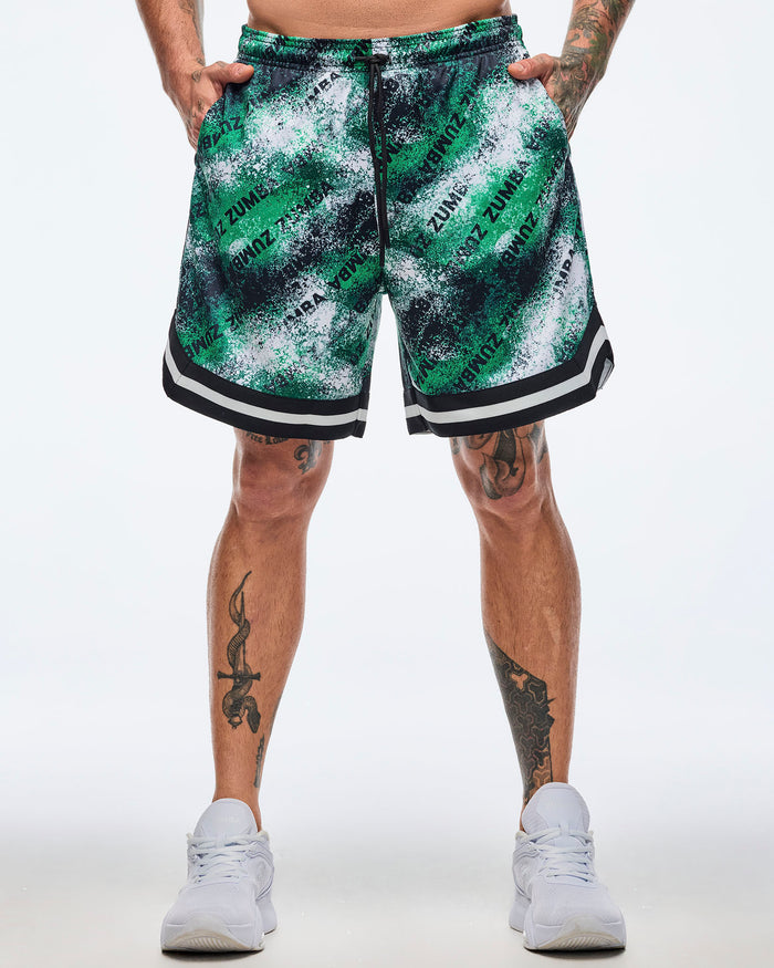 Black/Green # Apres Zumba Men's Mesh Shorts