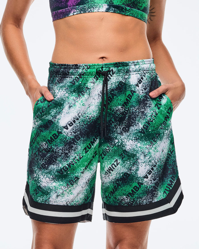 Black/Green # Apres Zumba Men's Mesh Shorts