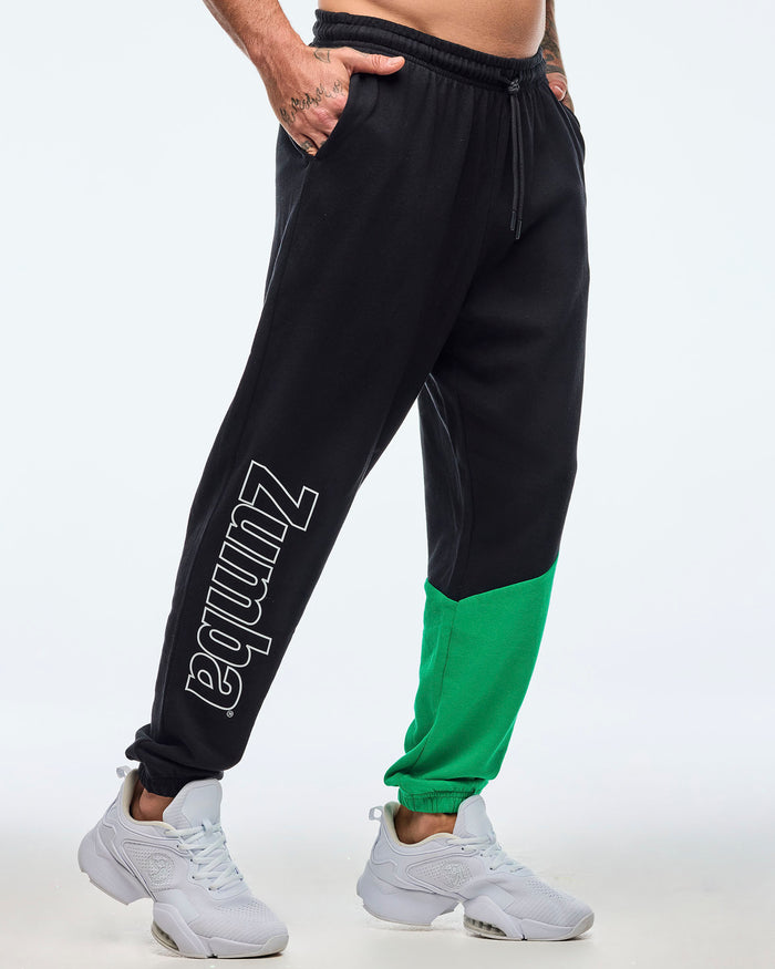 Bold Black # Apres Zumba Men's Slouch Sweatpants