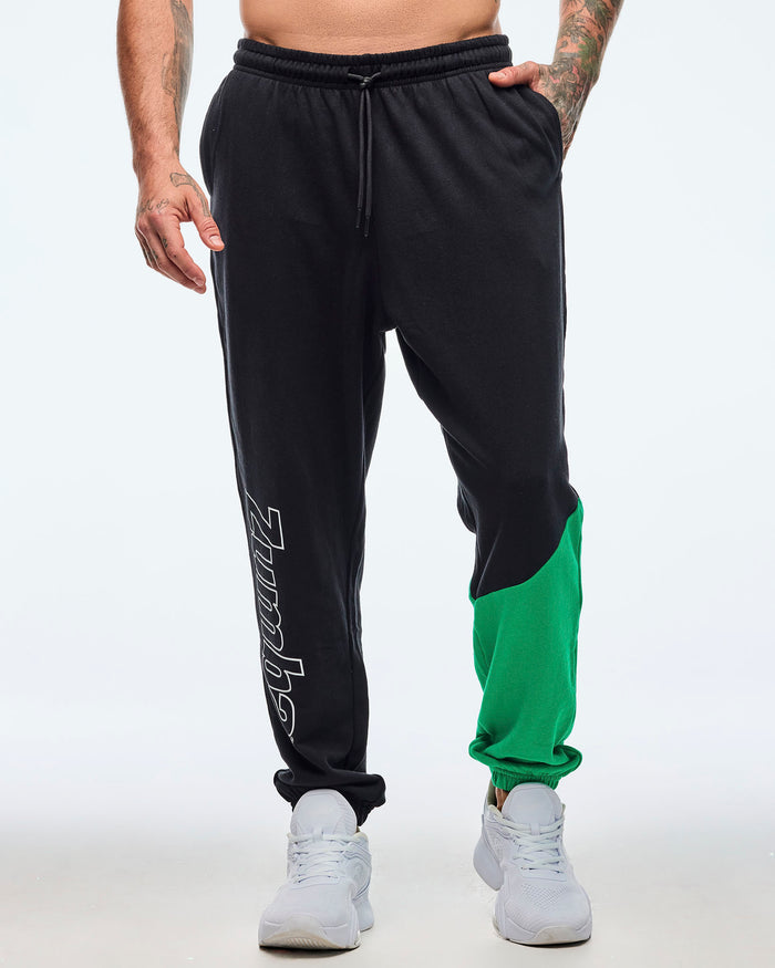 Bold Black # Apres Zumba Men's Slouch Sweatpants