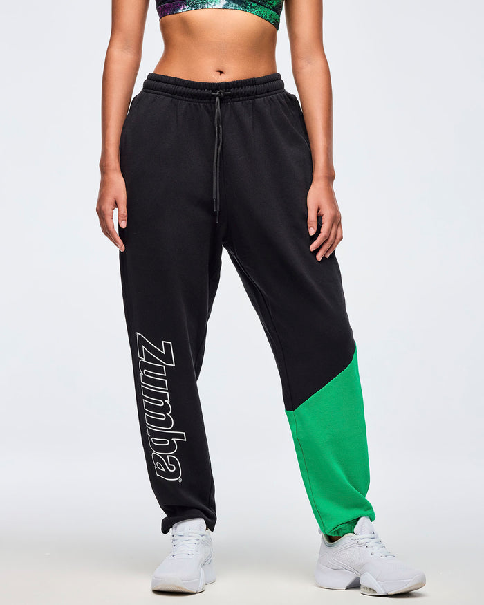 Bold Black # Apres Zumba Men's Slouch Sweatpants