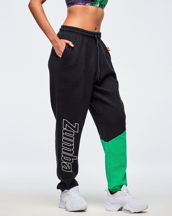 Bold Black # Apres Zumba Men's Slouch Sweatpants