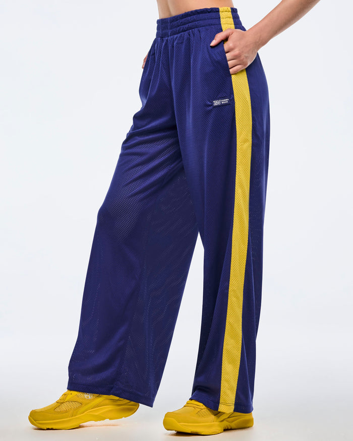 Soft Navy # Apres Zumba Mesh Pants With Inner Shortie