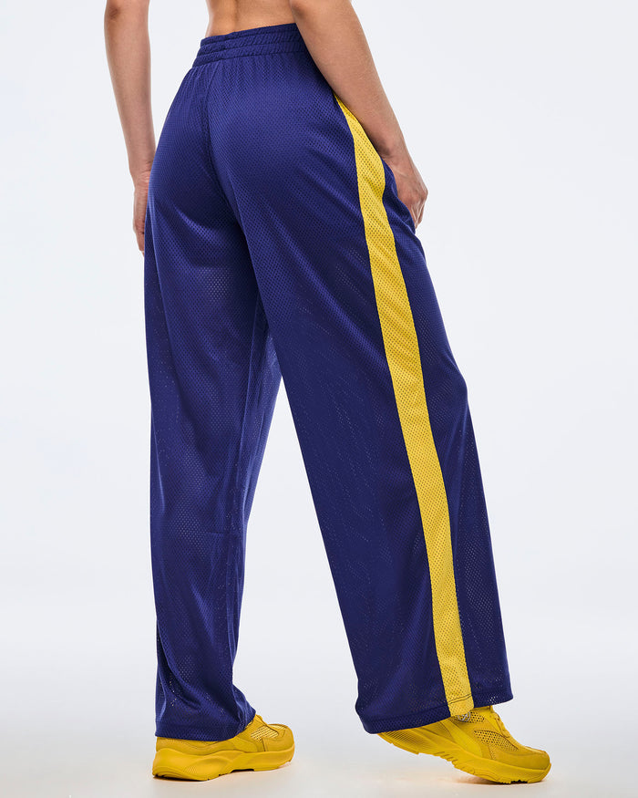 Soft Navy # Apres Zumba Mesh Pants With Inner Shortie