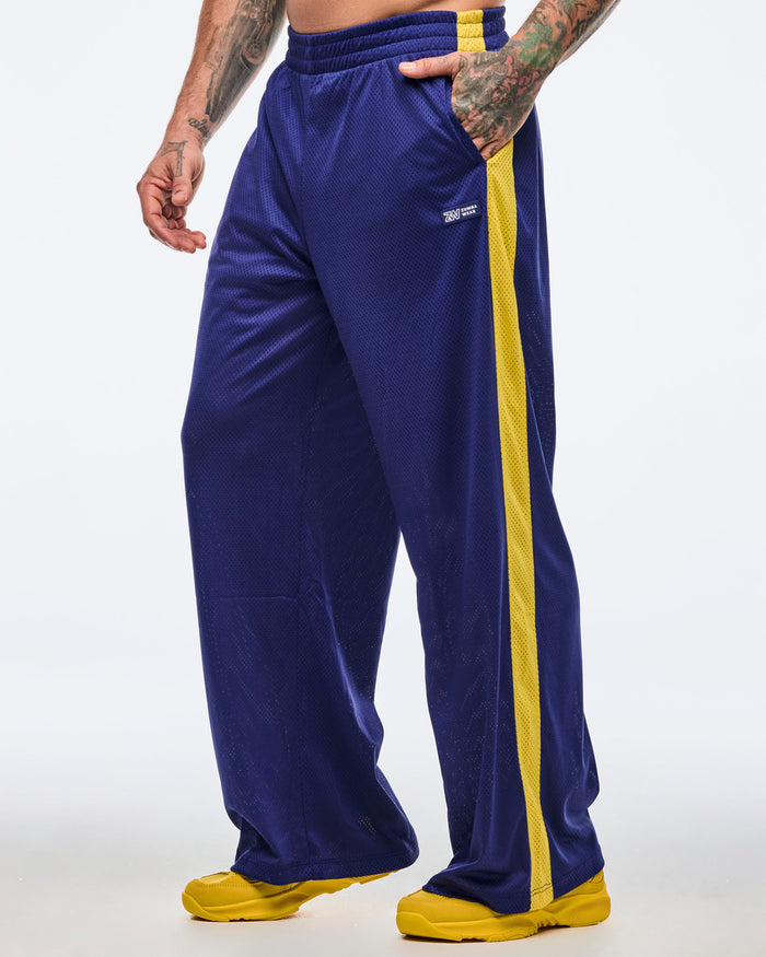 Soft Navy # Apres Zumba Mesh Pants With Inner Shortie