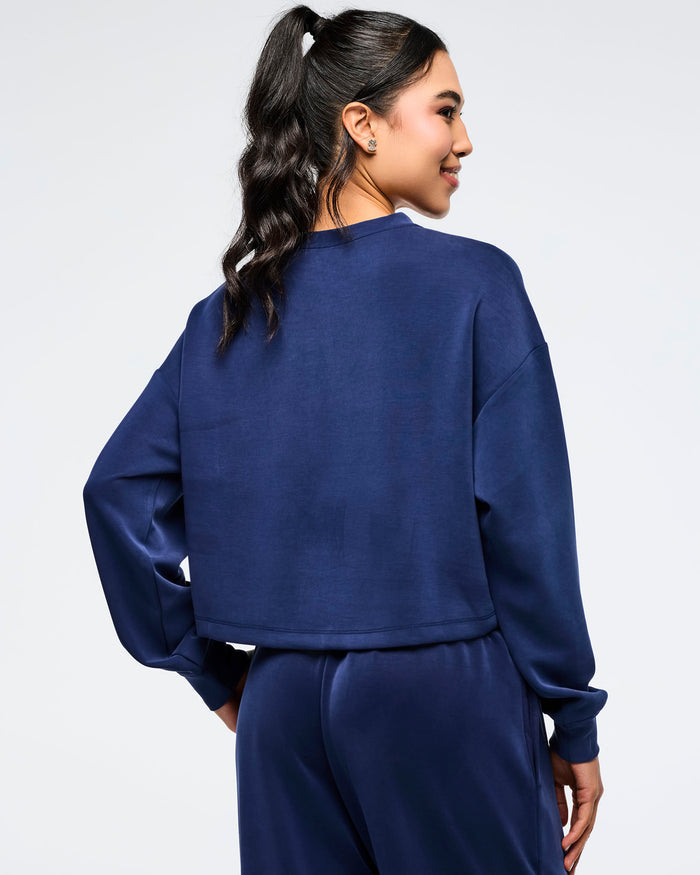 Let's Go Indigo # Apres Zumba Modal Long Sleeve Top