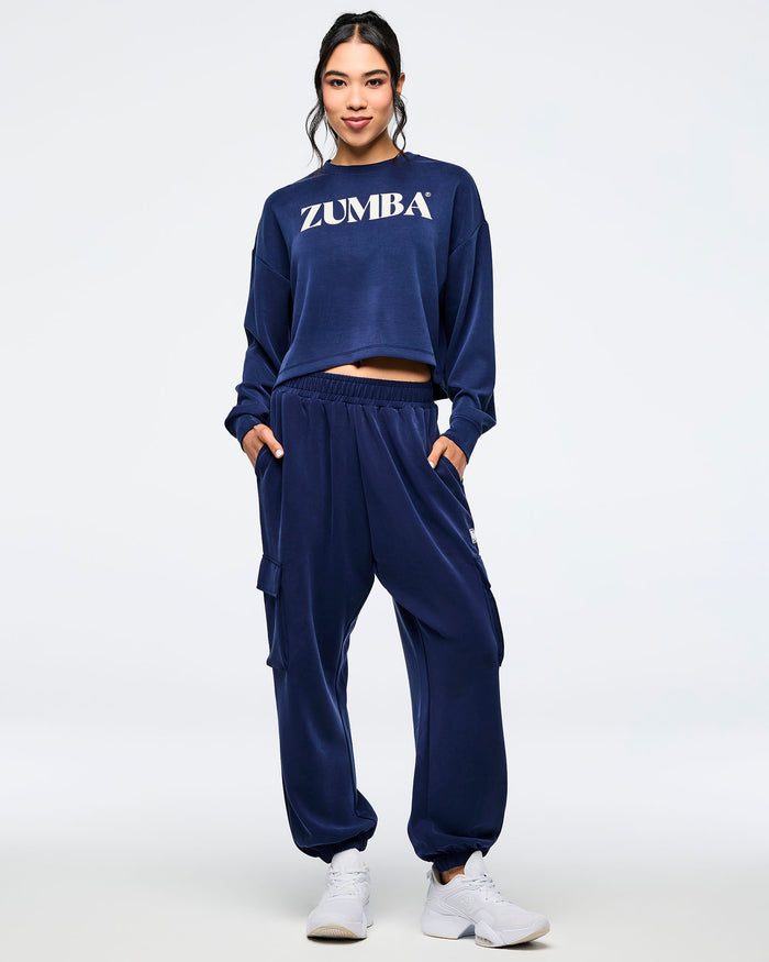 Let's Go Indigo # Apres Zumba Modal Long Sleeve Top