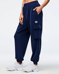 Let's Go Indigo # Apres Zumba Modal Slouch Cargo Pants - Indigo