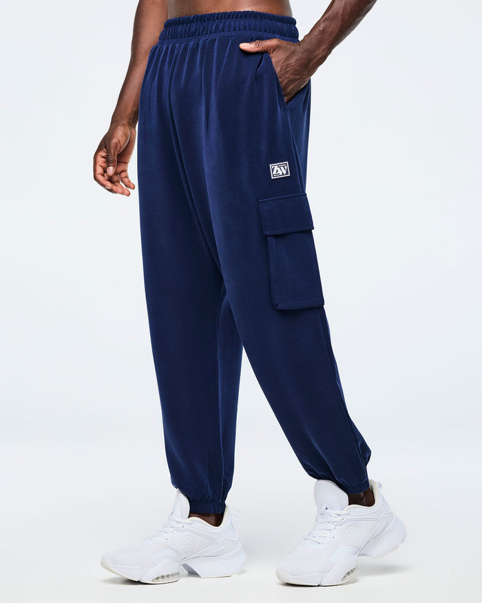Let's Go Indigo # Apres Zumba Modal Slouch Cargo Pants - Indigo