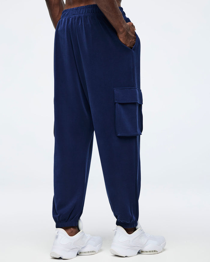 Let's Go Indigo # Apres Zumba Modal Slouch Cargo Pants - Indigo