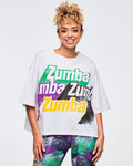 Wear It Out White # Apres Zumba Oversized Boxy Crop Top