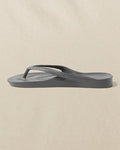 The left side view of the Southern Tide Archie's Charcoal Arch Support Flip Flop by Southern Tide - Charcoal