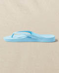 The left side view of the Southern Tide Archie's Sky Blue Arch Support Flip Flop by Southern Tide - Sky Blue