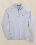 The front view of the Southern Tide Arizona Wildcats Cruiser Quarter Zip by Southern Tide - Heather Slate Grey