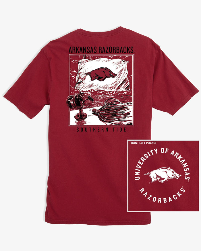 Arkansas Razorbacks Fishing Flag T-Shirt
