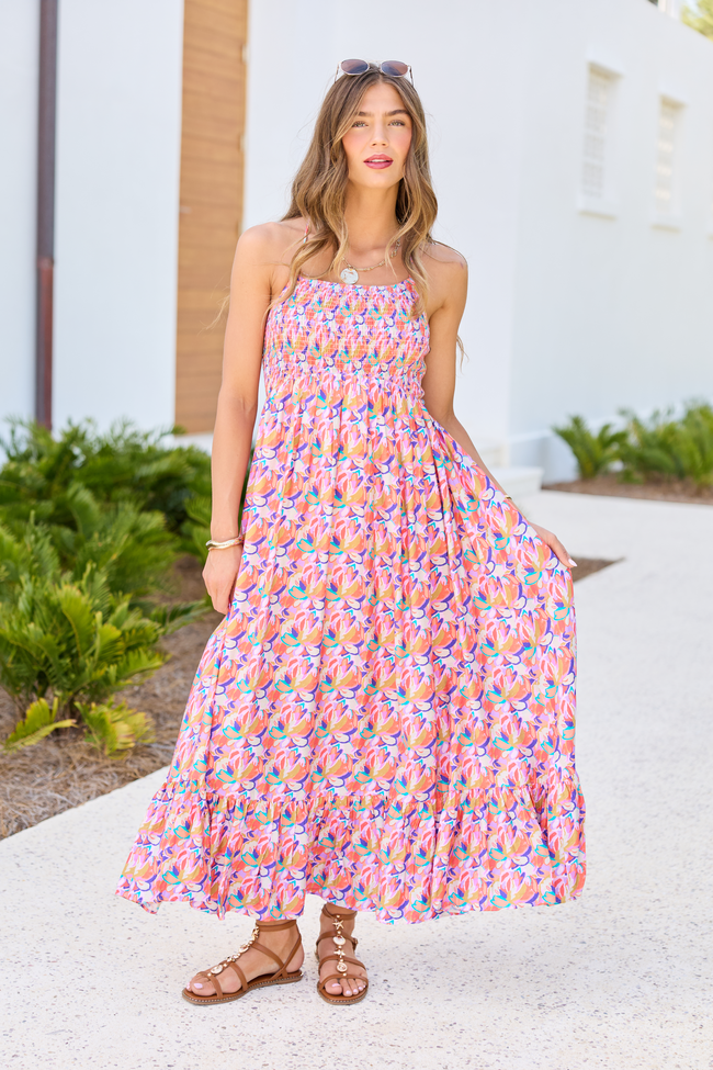 Ashley Pink Floral Maxi Dress FINAL SALE
