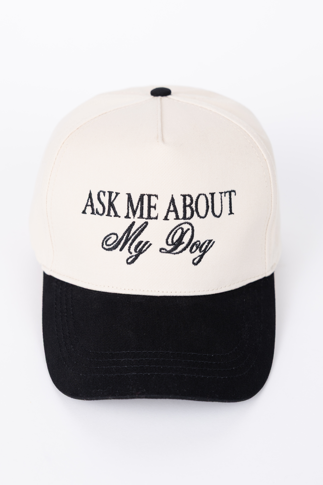 Ask Me About My Dog Black Trucker Hat FINAL SALE