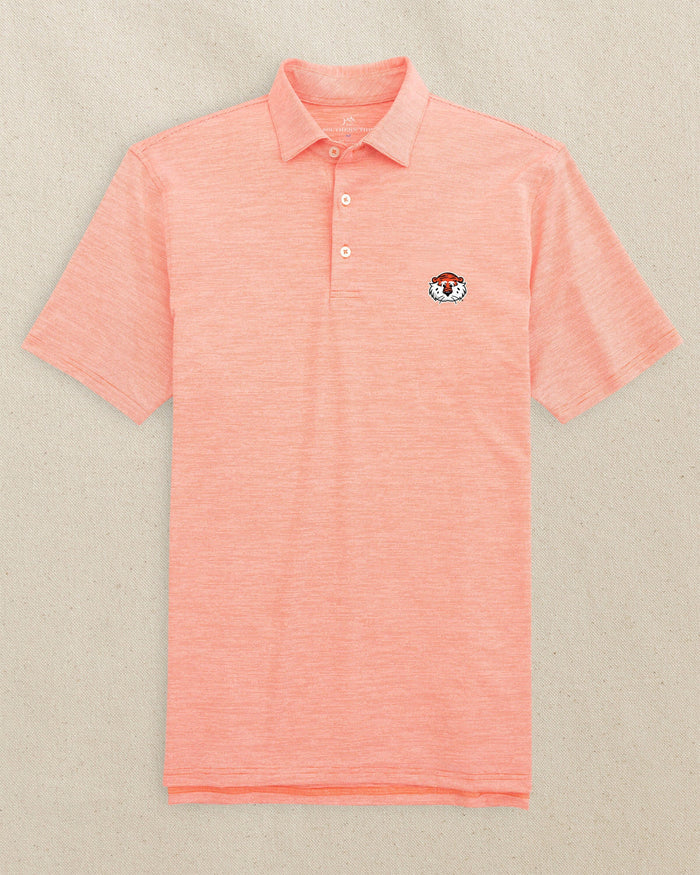 Auburn Tiger Head Spacedye Polo C_Polo Shirts Southern Tide